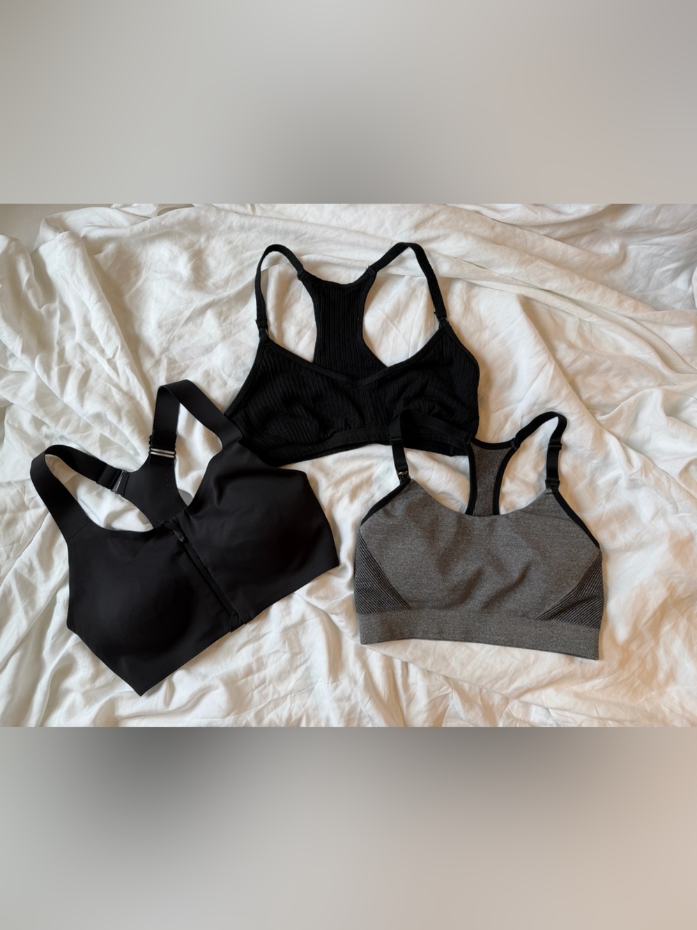 Nursing Racerback Bras. Breastfeeding friendly. Sport & Lounge. Med. Lot of 3.